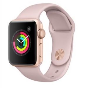 Apple Watch 3 GPS Gold Alum w/Pink Sand Sport Band